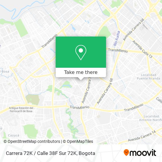 Carrera 72K / Calle 38F Sur 72K map