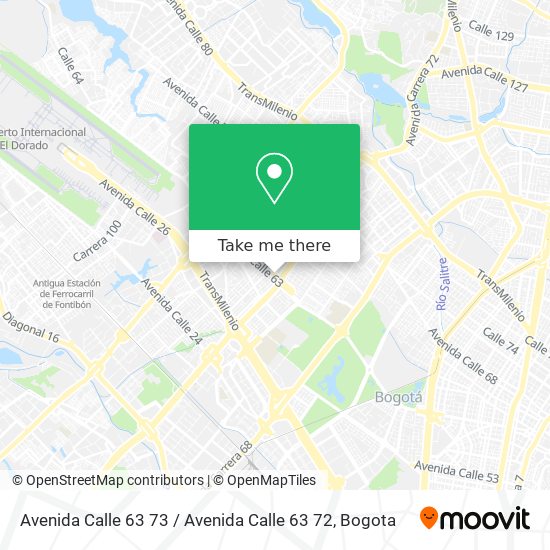 Mapa de Avenida Calle 63 73 / Avenida Calle 63 72