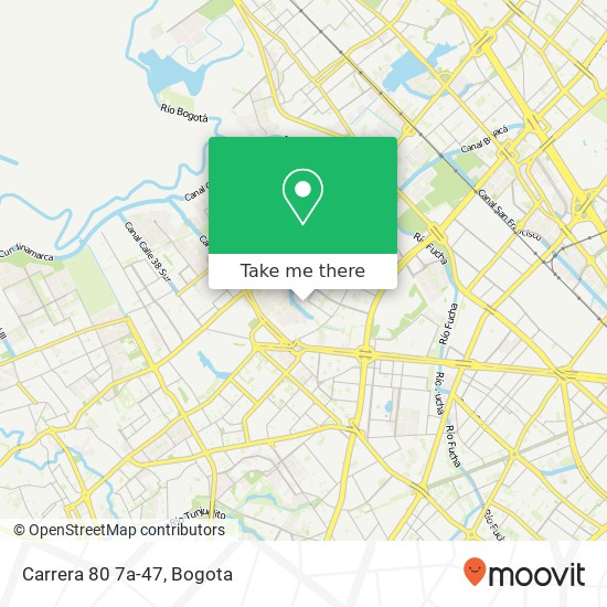 Mapa de Carrera 80 7a-47
