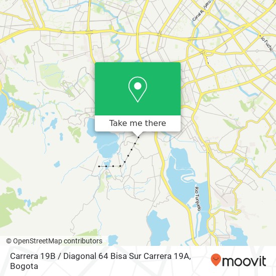 Mapa de Carrera 19B / Diagonal 64 Bisa Sur Carrera 19A