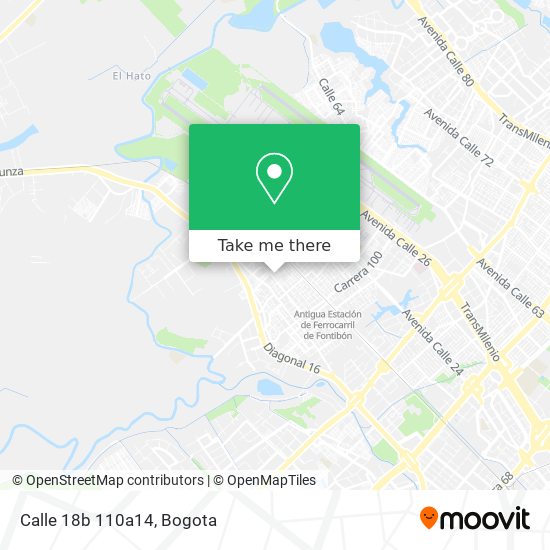 Mapa de Calle 18b 110a14