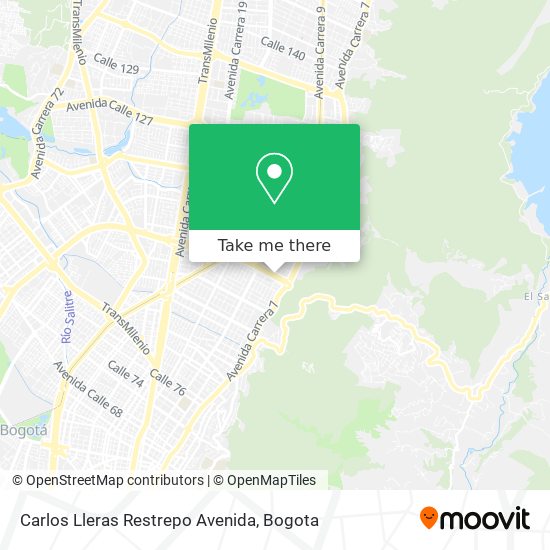Carlos Lleras Restrepo Avenida map