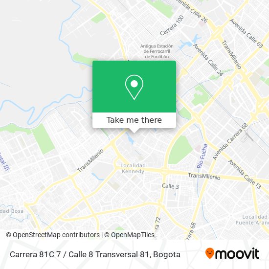 Carrera 81C 7 / Calle 8 Transversal 81 map