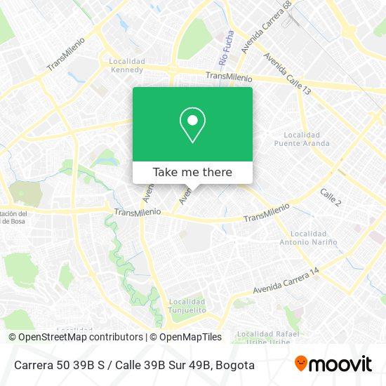 Mapa de Carrera 50 39B S / Calle 39B Sur 49B