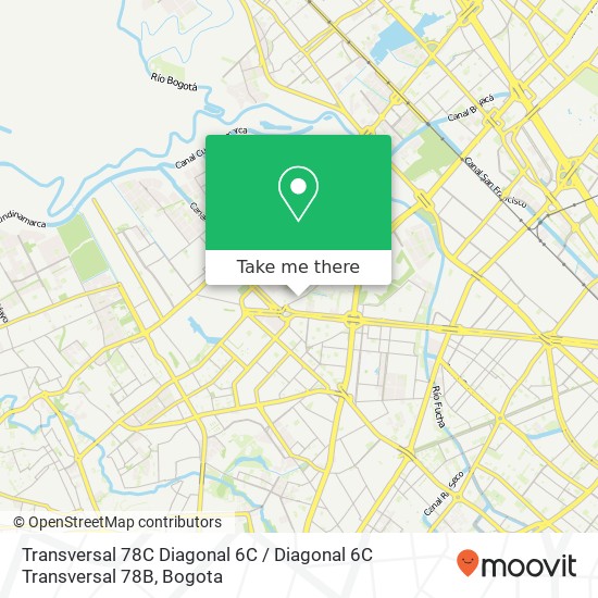 Mapa de Transversal 78C Diagonal 6C / Diagonal 6C Transversal 78B