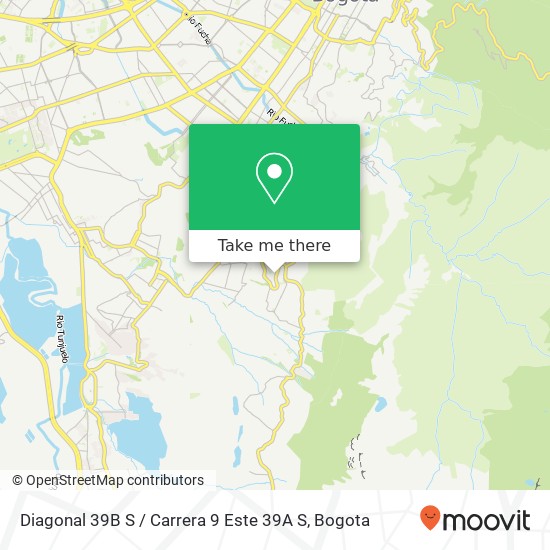 Mapa de Diagonal 39B S / Carrera 9 Este 39A S