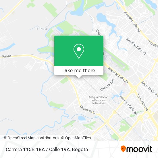 Mapa de Carrera 115B 18A / Calle 19A