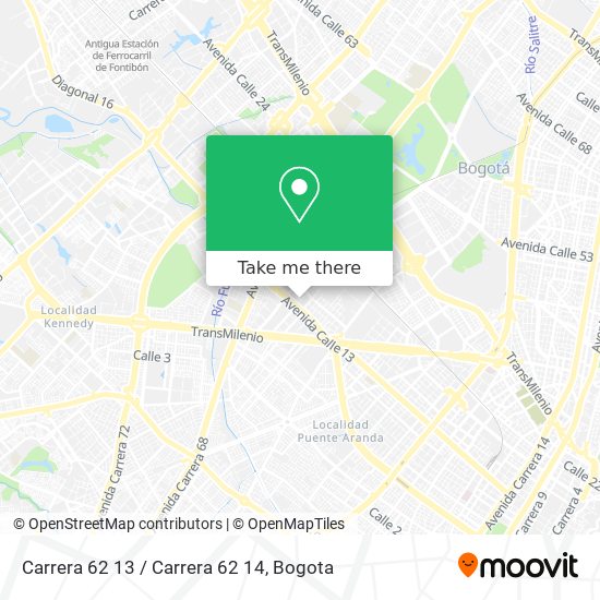 Carrera 62 13 / Carrera 62 14 map