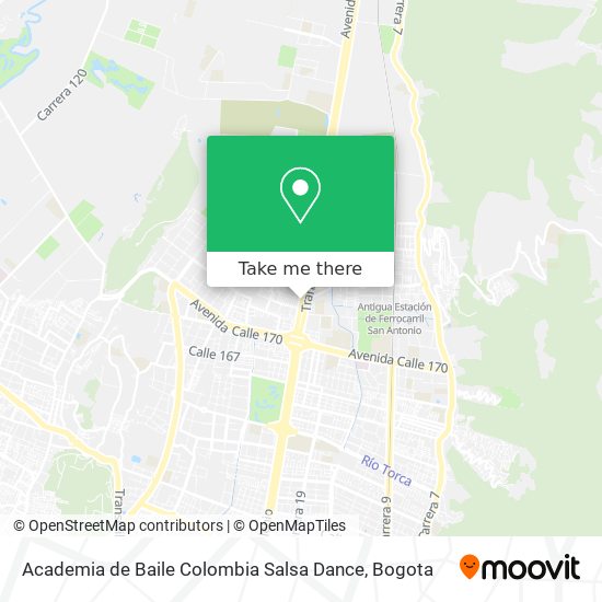 Mapa de Academia de Baile Colombia Salsa Dance