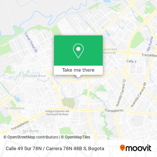 Mapa de Calle 49 Sur 78N / Carrera 78N 48B S