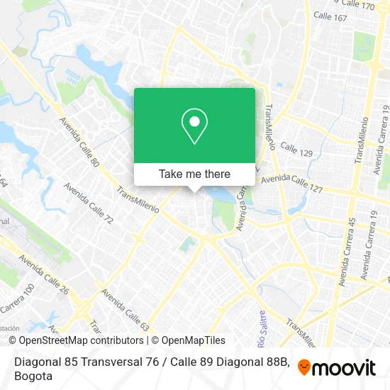 Mapa de Diagonal 85 Transversal 76 / Calle 89 Diagonal 88B
