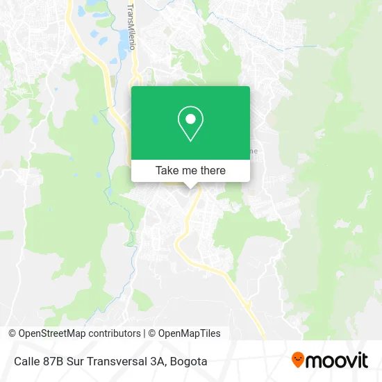 Calle 87B Sur Transversal 3A map