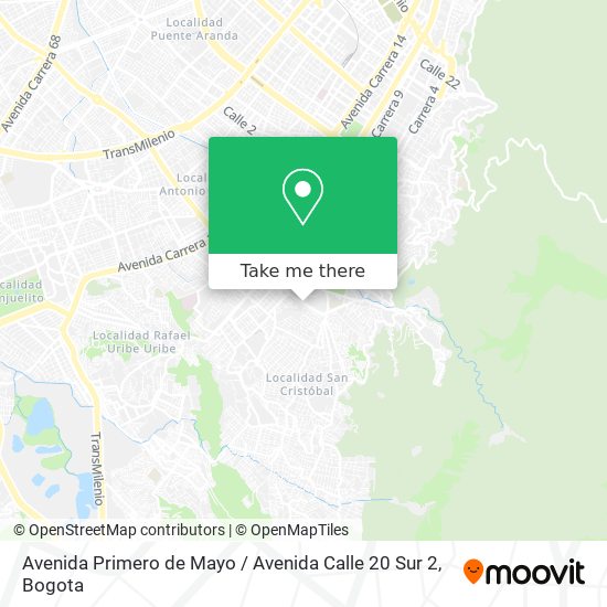 Mapa de Avenida Primero de Mayo / Avenida Calle 20 Sur 2