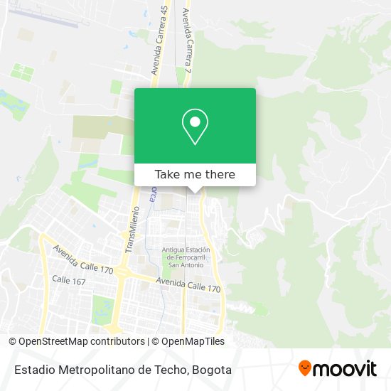 Estadio Metropolitano de Techo map