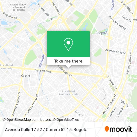 Mapa de Avenida Calle 17 52 / Carrera 52 15