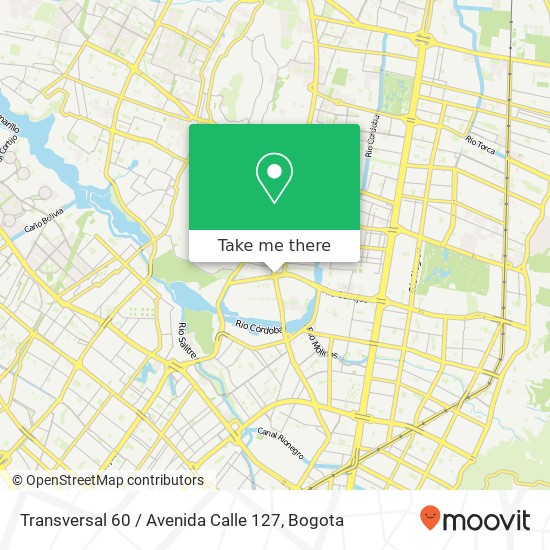 Mapa de Transversal 60 / Avenida Calle 127