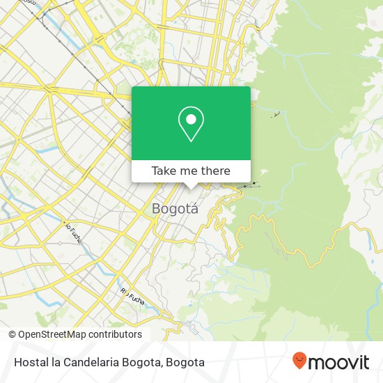 Hostal la Candelaria Bogota map