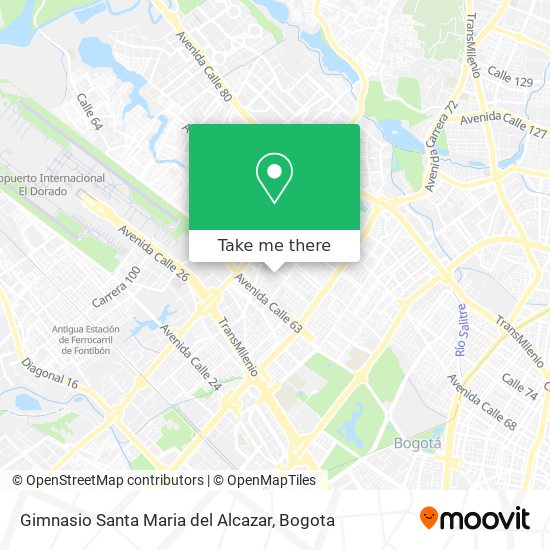 Gimnasio Santa Maria del Alcazar map