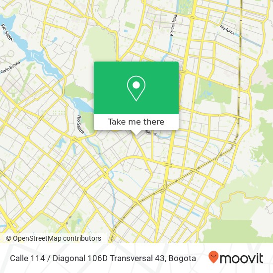 Calle 114 / Diagonal 106D Transversal 43 map