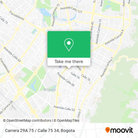 Carrera 29A 75 / Calle 75 34 map