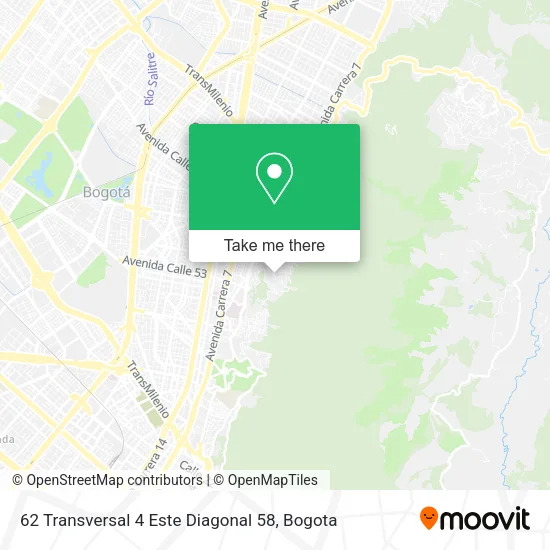 62 Transversal 4 Este Diagonal 58 map