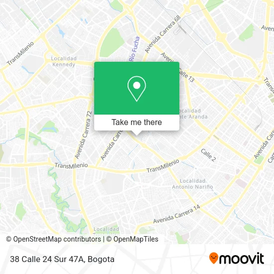 38 Calle 24 Sur 47A map