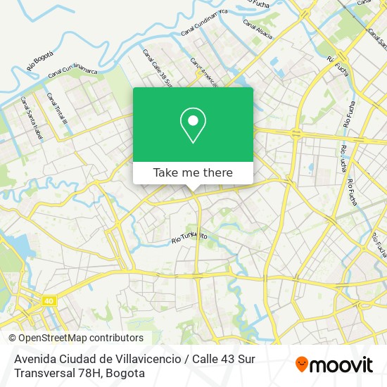 Avenida Ciudad de Villavicencio / Calle 43 Sur Transversal 78H map