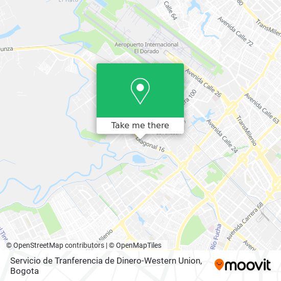 Servicio de Tranferencia de Dinero-Western Union map