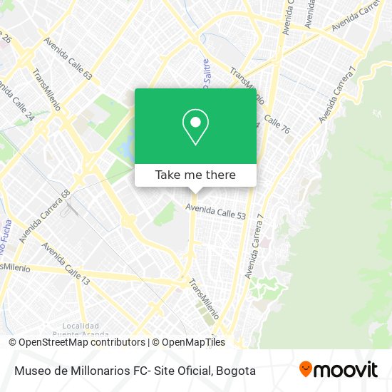Museo de Millonarios FC- Site Oficial map