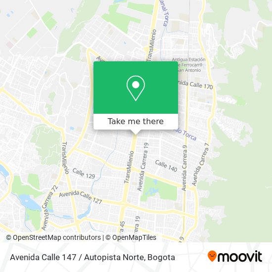 Avenida Calle 147 / Autopista Norte map