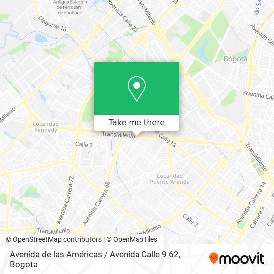 Mapa de Avenida de las Américas / Avenida Calle 9 62