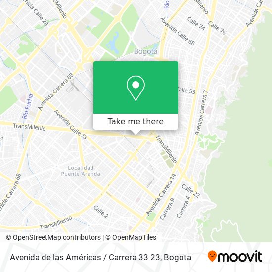 Avenida de las Américas / Carrera 33 23 map