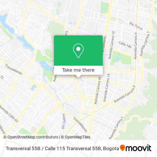 Transversal 55B / Calle 115 Transversal 55B map