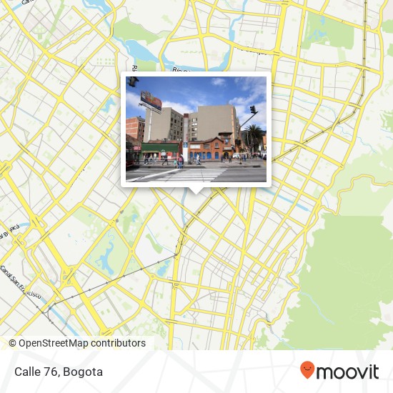 Calle 76 map