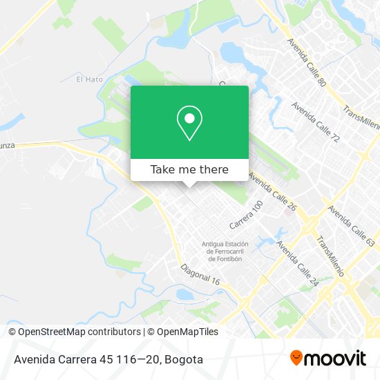 Mapa de Avenida Carrera 45 116—20
