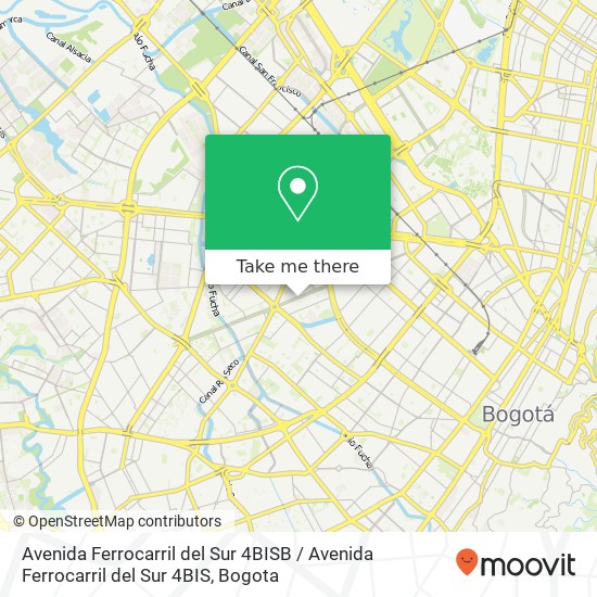 Mapa de Avenida Ferrocarril del Sur 4BISB / Avenida Ferrocarril del Sur 4BIS