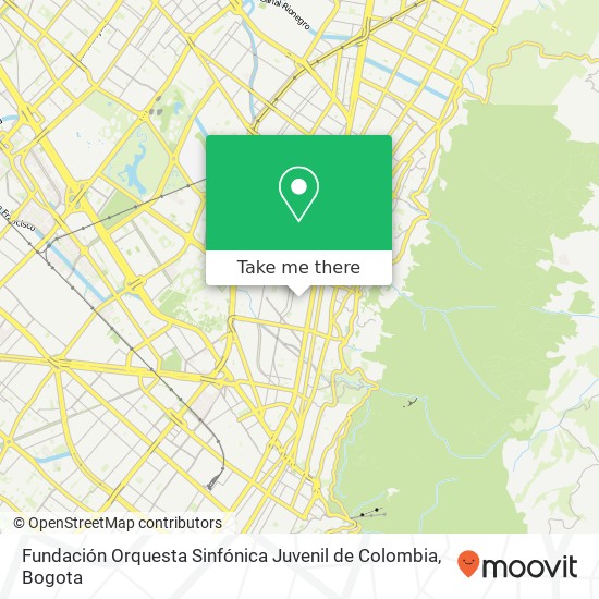 Mapa de Fundación Orquesta Sinfónica Juvenil de Colombia