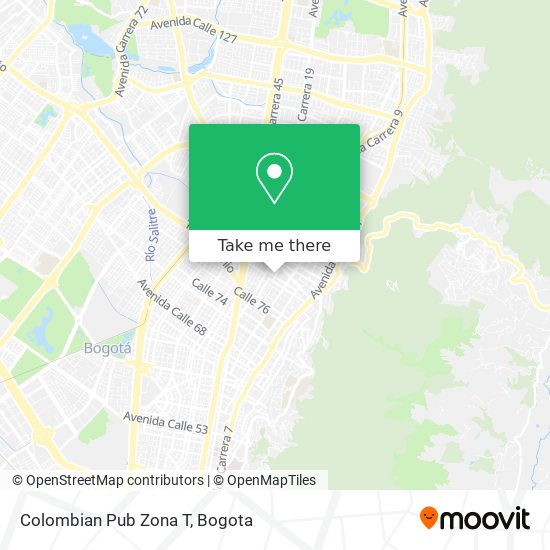 Mapa de Colombian Pub Zona T