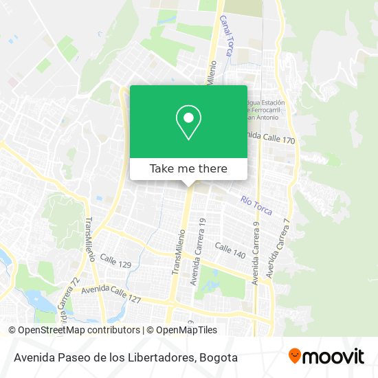 Avenida Paseo de los Libertadores map