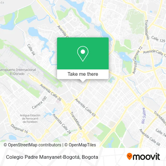 Mapa de Colegio Padre Manyanet-Bogotá
