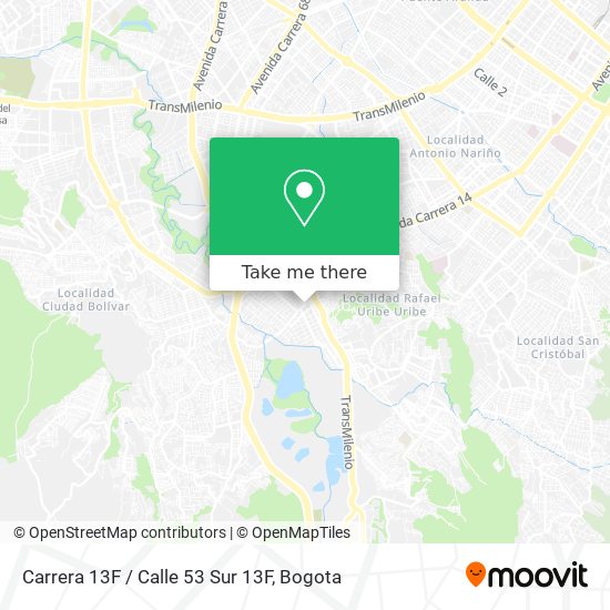 Carrera 13F / Calle 53 Sur 13F map