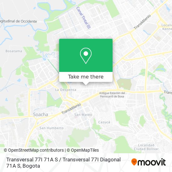 Transversal 77I 71A S / Transversal 77I Diagonal 71A S map