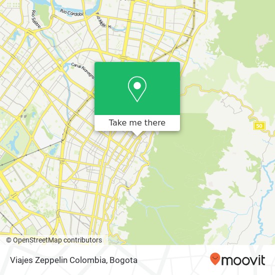 Viajes Zeppelin Colombia map