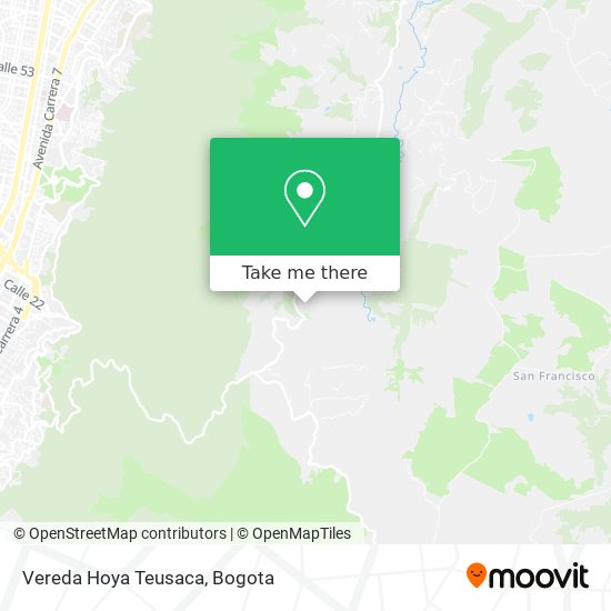 Vereda Hoya Teusaca map