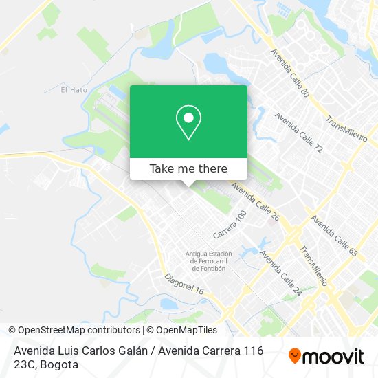 Avenida Luis Carlos Galán / Avenida Carrera 116 23C map