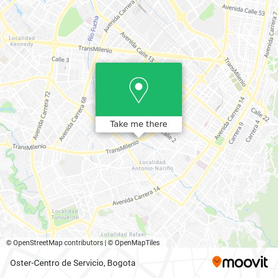 Oster-Centro de Servicio map