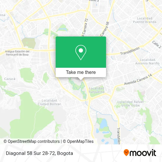 Diagonal 58 Sur 28-72 map