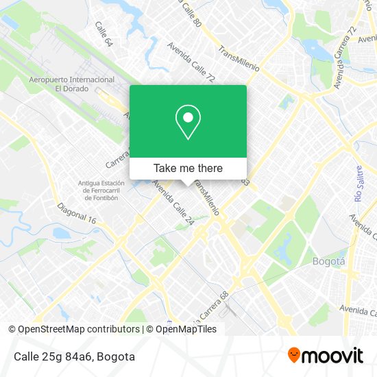 Mapa de Calle 25g 84a6