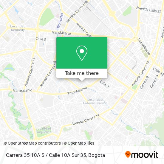 Mapa de Carrera 35 10A S / Calle 10A Sur 35