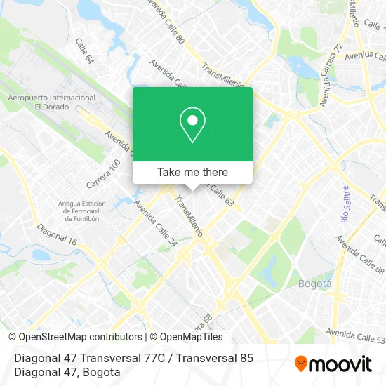 Diagonal 47 Transversal 77C / Transversal 85 Diagonal 47 map